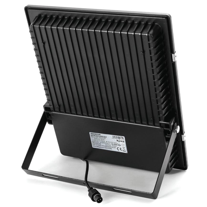 Aigostar - Soldrevet LED projektør m. RGB-farver dæmpbar LED/200W/3,2V IP66 + fjernbetjening