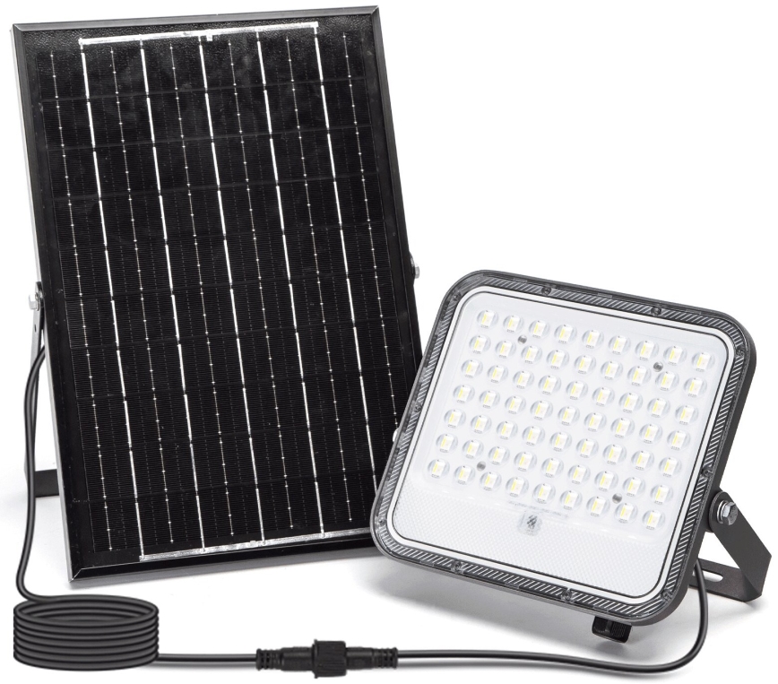Aigostar - Soldrevet LED projektør m. RGBW-farver dæmpbar LED/100W/3,4V IP66 + fjernbetjening