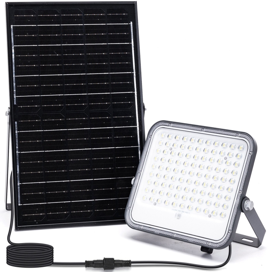 Aigostar - Soldrevet LED projektør m. RGBW-farver dæmpbar LED/150W/3,4V IP66 12000 mAh + fjernbetjening