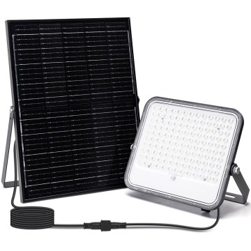 Aigostar - Soldrevet LED projektør m. RGBW-farver dæmpbar LED/200W/3,4V IP66 + fjernbetjening