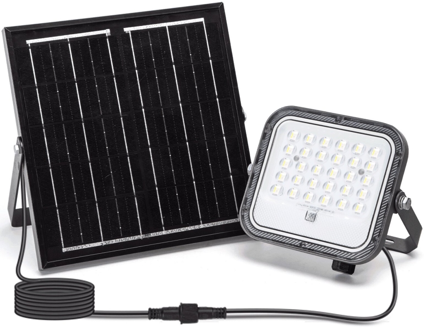 Aigostar - Soldrevet LED projektør m. RGBW-farver dæmpbar LED/50W/3,4V IP66 + fjernbetjening