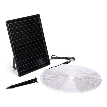 Aigostar - Soldrevet LED strip dæmpbar LED/20W/3,2V 20 m 2700K IP65 + fjernbetjening