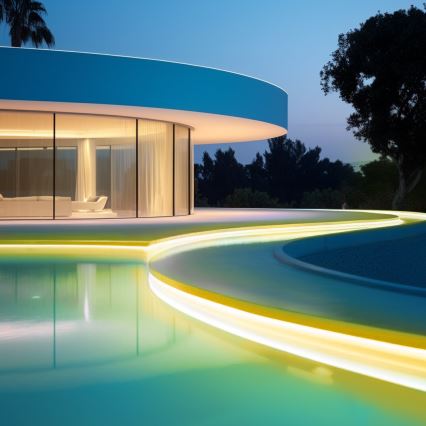 Aigostar - Soldrevet LED strip dæmpbar LED/20W/3,2V 20 m 2700K IP65 + fjernbetjening