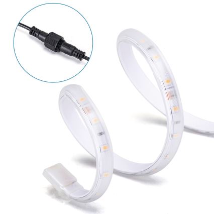 Aigostar - Soldrevet LED strip dæmpbar LED/20W/3,2V 20 m 2700K IP65 + fjernbetjening