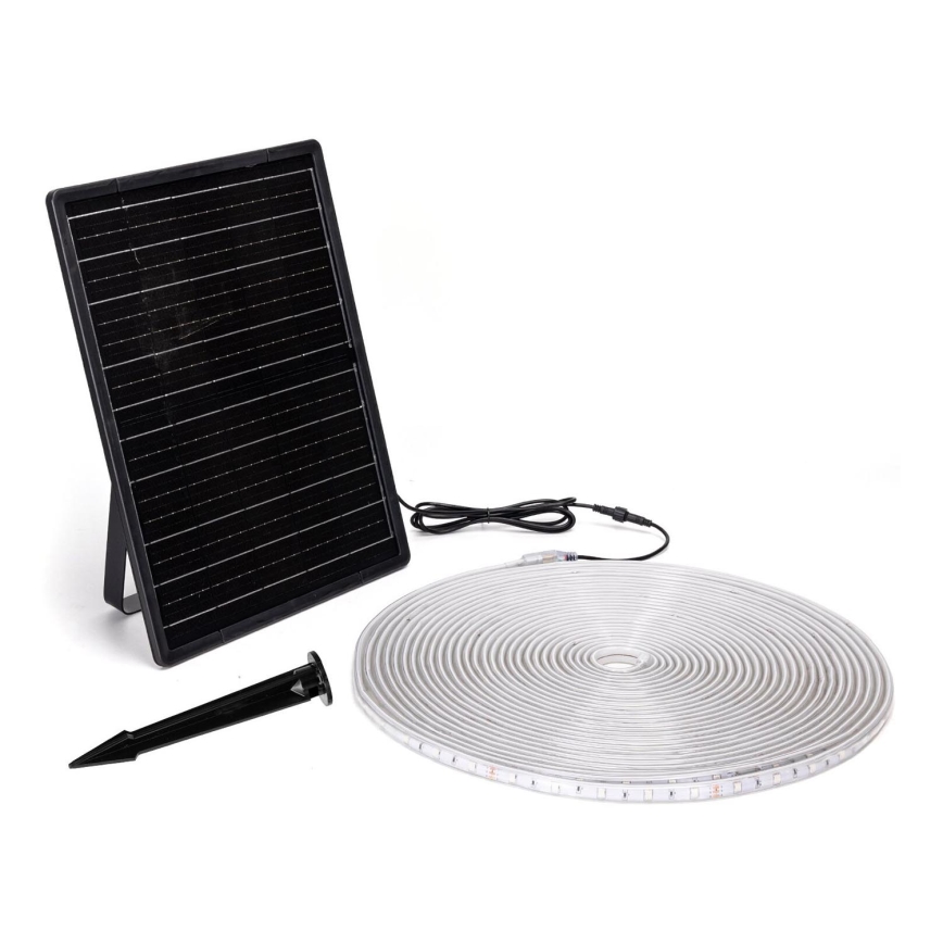 Aigostar - Soldrevet LED strip m. RGB-farver dæmpbar LED/20W/3,2V 20 m IP65 20000 mAh + fjernbetjening