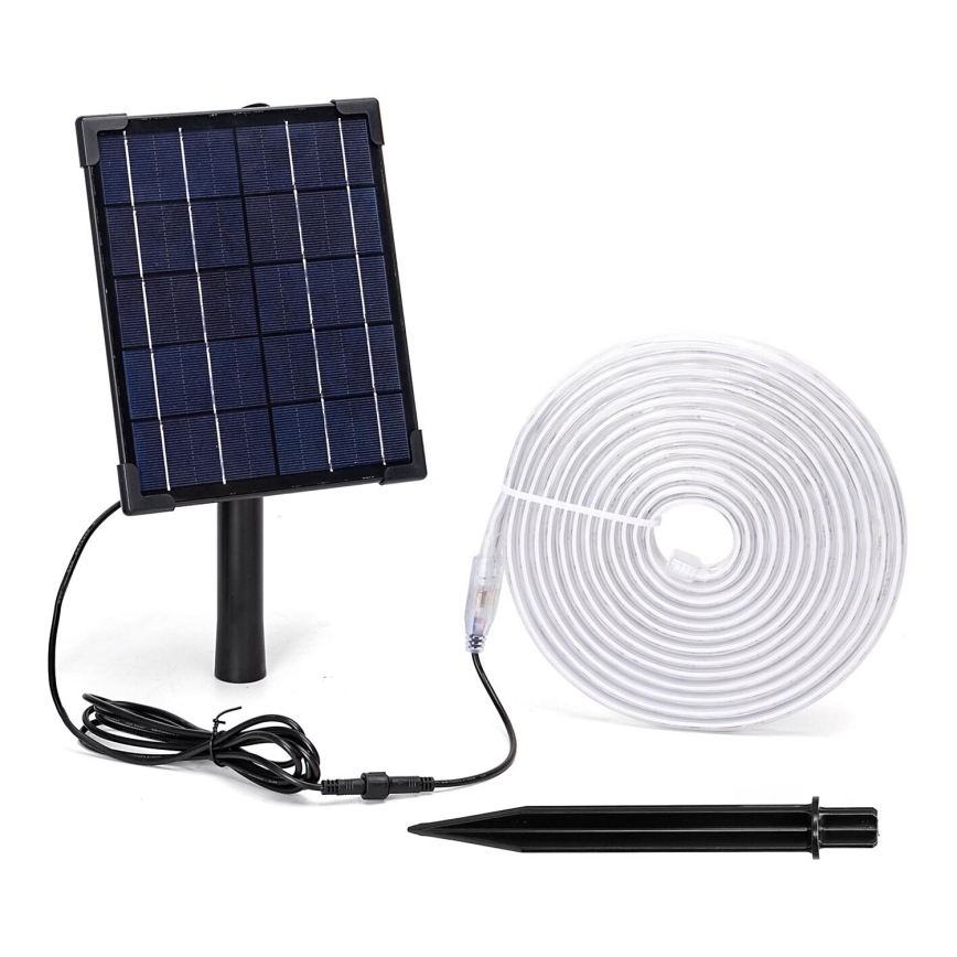 Aigostar - Soldrevet LED strip m. RGB-farver dæmpbar LED/5W/3,2V 5+2m IP65 4000 mAh + fjernbetjening