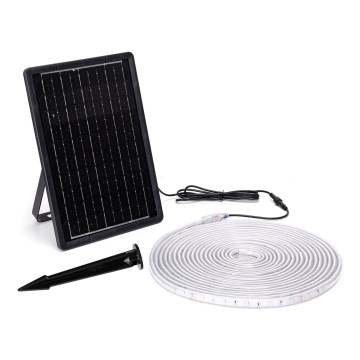 Aigostar - Soldrevet LED strp m. RGB-farver dæmpbar LED/10W/3,2V 10 m IP65 + fjernbetjening
