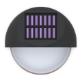 Aigostar - Soldrevet LED væglampe LED/1W/1,2V sort 200 mAh 2700K IP44