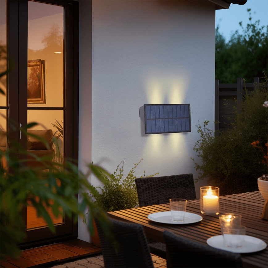 Aigostar - Soldrevet LED væglampe LED/4W/5,5V 2700K IP44
