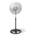 Aigostar - Stående ventilator 50 W/230 V, Ø 50 cm, krom/sort