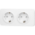Aigostar - Stikkontakt med ramme 2x SCHUKO 250V/16A hvid