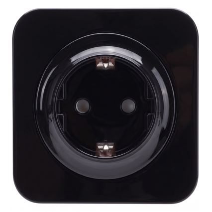 Aigostar - Stikkontakt med ramme SCHUKO 250V/16A, sort