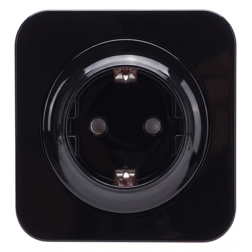 Aigostar - Stikkontakt med ramme SCHUKO 250V/16A, sort