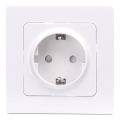 Aigostar - Stikkontakt med ramme SCHUKO 250V hvid