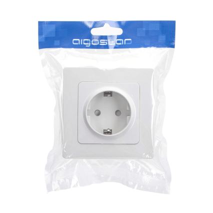 Aigostar - Stikkontakt med ramme SCHUKO 250V hvid