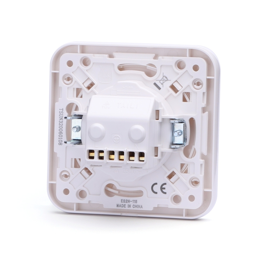 Aigostar - Stikkontakt med ramme SCHUKO 250V hvid