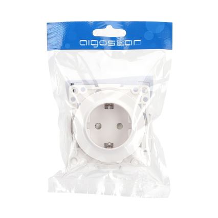 Aigostar - Stikkontakt uden ramme SCHUKO 250V/16A hvid