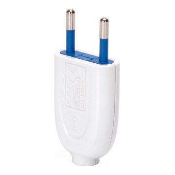 Aigostar - Stikprop i plast 2P 10A/250V, hvid