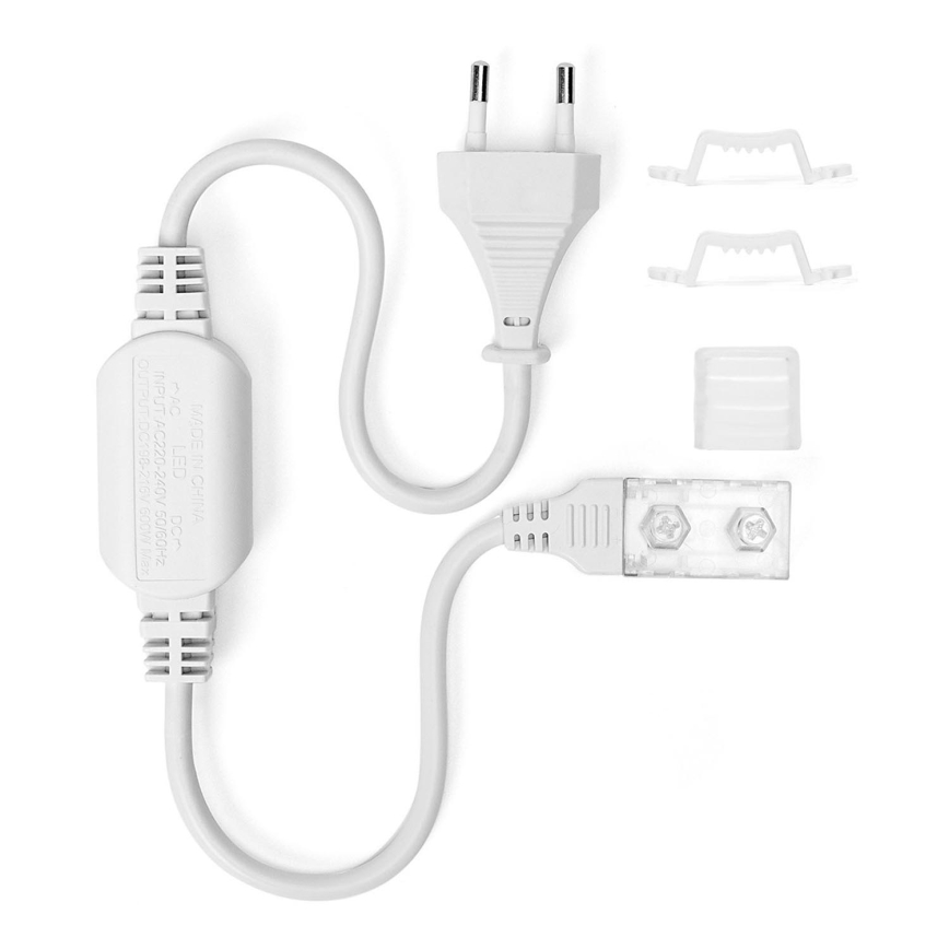 Aigostar - Strømforsyning til LED-strips 10 mm 600W/230V hvid