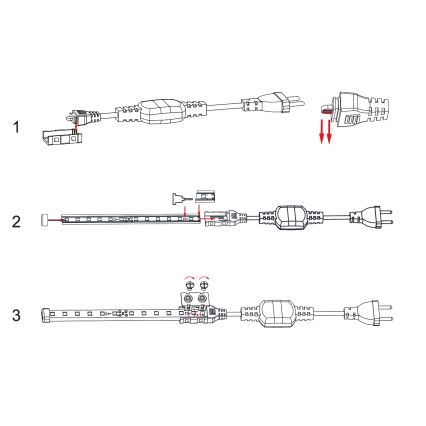 Aigostar - Strømforsyning til LED-strips 10 mm 600W/230V hvid