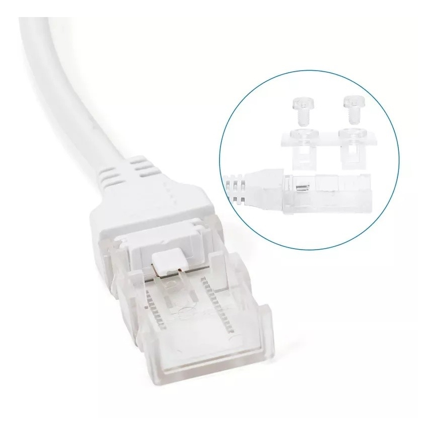 Aigostar - Strømforsyning til LED-strips 8 mm 600W/230V hvid