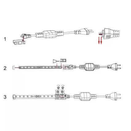 Aigostar - Strømforsyning til LED-strips 8 mm 600W/230V hvid