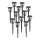 Aigostar - Sæt 12x LED-solcellelamper LED/0,06W/2V 33,8 cm 6500K 100 mAh IP44 sort