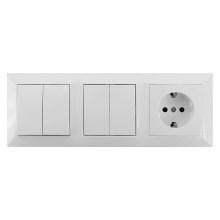 Aigostar - SÆT 2x Home switch 2 knapper med en kontakt 1x16A/250V