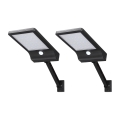 Aigostar - Sæt 2x LED solcelledrevet gadelampe med sensor LED/3W/3,7V1800 mAh IP44 3000/4000/5000K + fjernbetjening