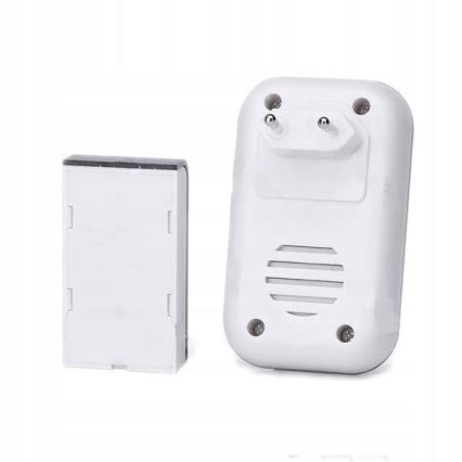 Aigostar - SÆT 2x Trådløs plugin-dørklokke 230V/12V IP44 hvid