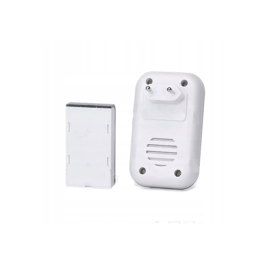 Aigostar - SÆT 2x Trådløs plugin-dørklokke 230V/12V IP44 hvid