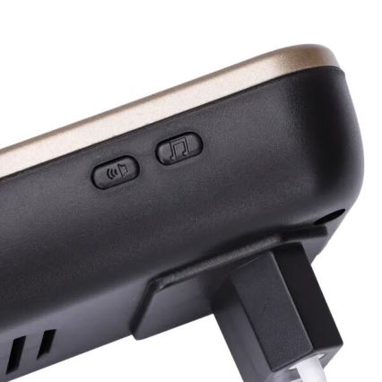 Aigostar - SÆT 2x Trådløs plugin-dørklokke 230V/12V IP44 sort/kobber