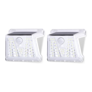 Aigostar - SÆT 2x Udendørs LED solcellelampe med sensor LED/1,48W/3,7V IP65 1200 mAh