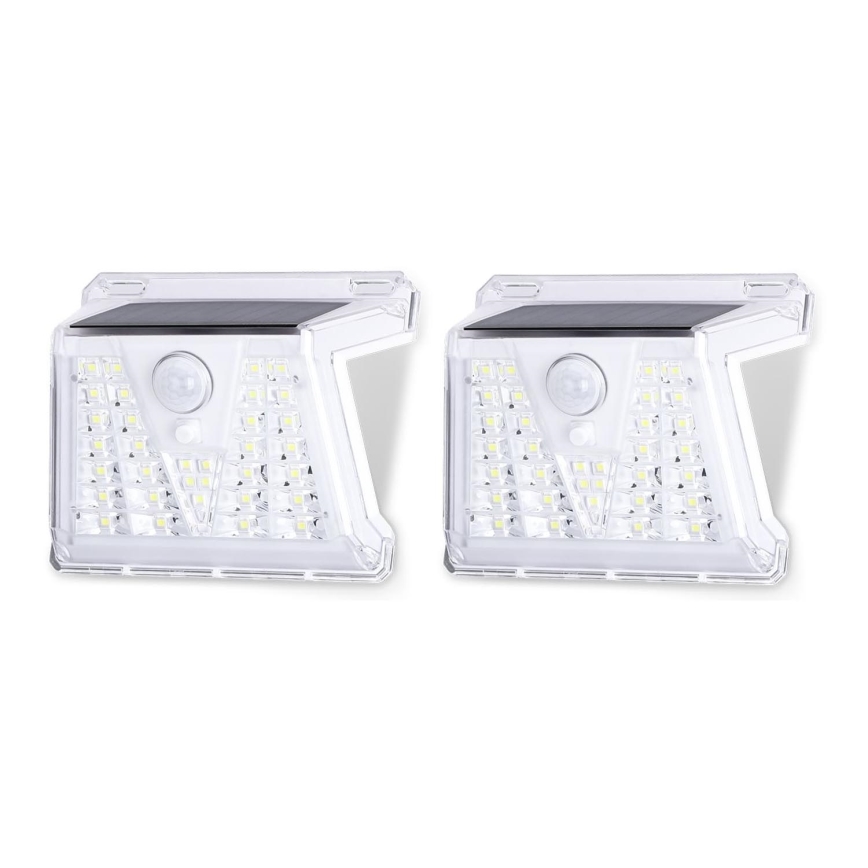 Aigostar - SÆT 2x Udendørs LED solcellelampe med sensor LED/1,48W/3,7V IP65 1200 mAh