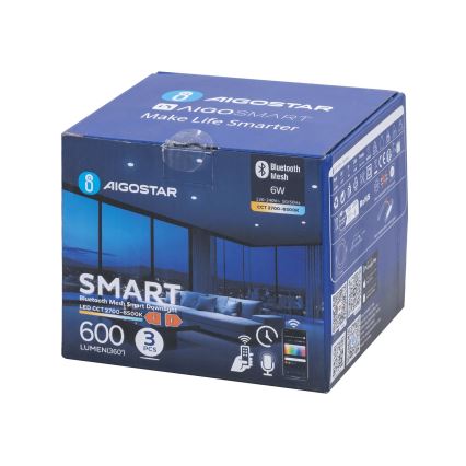 Aigostar - SÆT 3x LED indbygningslampe dæmpbar MESH LED/6W/230V 2700K-6500K diameter 11,5cm