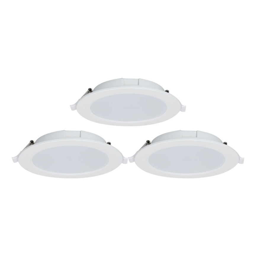 Aigostar - SÆT 3x LED indbygningslampe dæmpbar MESH LED/15W/230V 2700K-6500K diameter 17cm
