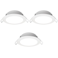 Aigostar - SÆT 3x LED indbygningsspot til badeværelse LED/4,8W/230V IP65 hvid
