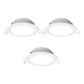 Aigostar - SÆT 3x Udendørs LED indbygningslampe LED/4,8W/230V 3000K IP65 hvid