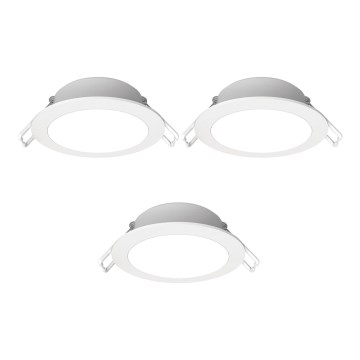 Aigostar - SÆT 3x Udendørs LED indbygningslampe LED/4,8W/230V 3000K IP65 hvid