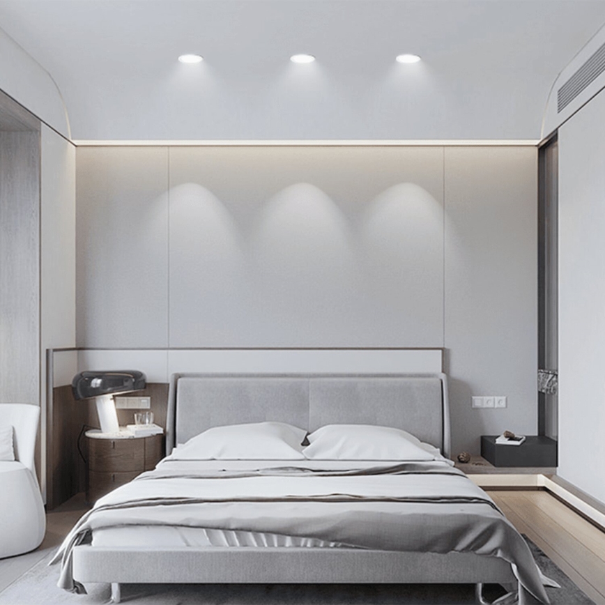 Aigostar - SÆT 3x Udendørs LED indbygningslampe LED/4,8W/230V 6500K IP65 sort