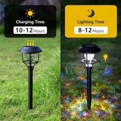 Aigostar - SÆT 4x LED solcellelampe RGB-farver LED/0,2W/2V 40 mAh IP44