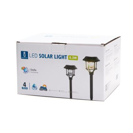 Aigostar - SÆT 4x LED solcellelampe RGB-farver LED/0,2W/2V 40 mAh IP44