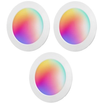 Aigostar - Sæt med 3 dæmpbare LED RGBW indbygningsspots MESH, LED/15W/230V, 2700K–6500K, Ø17 cm