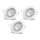 Aigostar - Sæt med 3 LED indbygningsspot 1xGU10/4,5W/230V 3000K hvid