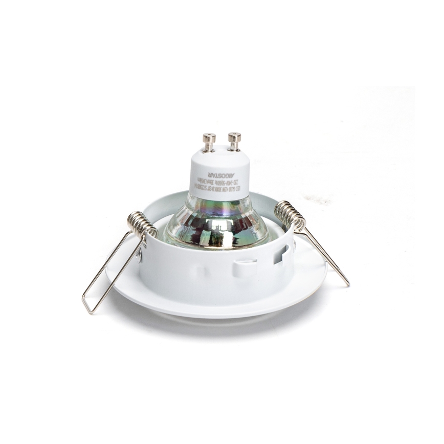 Aigostar - Sæt med 3 LED indbygningsspot 1xGU10/4,5W/230V 3000K hvid