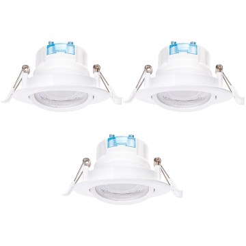 Aigostar - Sæt med 3x LED indbygningsspot LED/5W/230V 4000K Ø 8,5 cm hvid