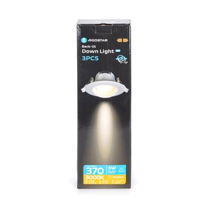 Aigostar - SÆT med 3x LED Loftlampe LED/5W/230V 3000K Ø 8,5 cm hvid