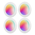 Aigostar - Sæt med 4 dæmpbare LED RGBW indbygningsspots MESH LED/18W/230V 2700K-6500K Ø 23 cm