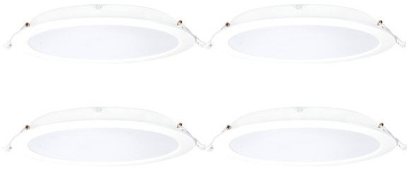 Aigostar - Sæt med 4 dæmpbare LED RGBW indbygningsspots MESH LED/18W/230V 2700K-6500K Ø 23 cm