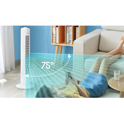 Aigostar - Tårnventilator 45W/230V hvid